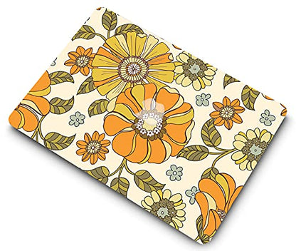 Laptop Case Compatible With Old Version MacBook Pro 13 Inch A1278 (2008-2012) With CD-ROM - Plastic Hard Shell Cover & Keyboard Skin - Yellow Flowers - color: 1356 Yellow flowers, size: Pro 13" w/CD-ROM 2008-2012(A1278)