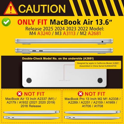May Chen Case for MacBook Air 13/13.6-inch (M5/M4/M3/M2, 2022-2026 Models A3449 A3240 A3113 A2681), Lightweight | Closes Seamlessly | Ideal for Work Hard Shell Case, Nacy Blue - color: Nacy Blue