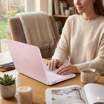 Matte Frosted Compatible with MacBook Neo 13 Inch 2026 (Model A3404 | A18 Pro Chip) | Anti-Crack & Scratch & Fingerprint | 100% Match Official Color Blush - color: Matte Blush Clear