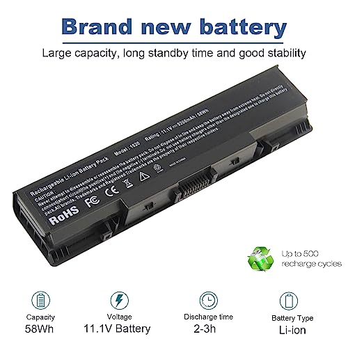 Laptop Battery for Dell Inspiron 1521 1520 1721 pp22l pp22x ; Dell Vostro 1500 1700, fits P/N W280 0UW280 NR239 312-0589 451-10477 FK890 GK476 GK479 312-0504 312-0575 312-0576 312-0590 312-0594 FP282 - size: 7.86*2.15*0.88inch 1520