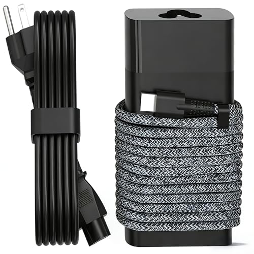 65W USB C Laptop Charger Compatible with HP Spectre X360,Spectre,Elitebook x360,Elitebook,Envy,Omnibook,Elite x2,Chromebook,Dragonfly,Zbook,ProBook Travel Type C AC Adapter Power Cord Supply - color: Jet Black