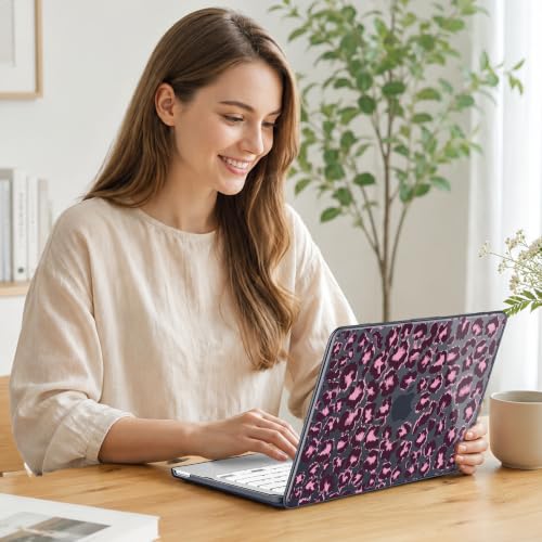 Compatible with MacBook Neo 13 inch (2026 Release A3404) (A18 Pro) with Liquid Retina Display, Printed Slim Protective Case with Screen Protector & Keybaord Cover, Leopard - color: leopard