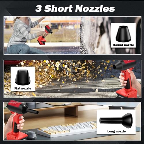 Cordless Leaf Blower, 130000 RPM High Speed Jet Fan, Compatible with Craftsman 20V Battery, Lightweight Handheld Electric Blower for Lawn Care, Yard, Patio, Dust & Debris Cleaning - size: 130000 RPM for Craftsman 20V