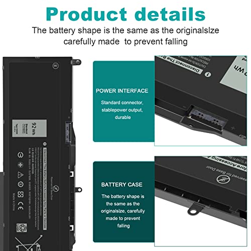 ASUNCELL VG93N 92Wh 6-Cell Laptop Battery Compatible with Dell Precision 15 3520 3530 M3520 M3530 Latitude 5580 5590 5591 E5580 E5590 E5591 Series 0VG93N WFWKK 0WFWKK 11.4V 7666mAh - size: VG93N 12.60 × 6.50 × 0.94 in