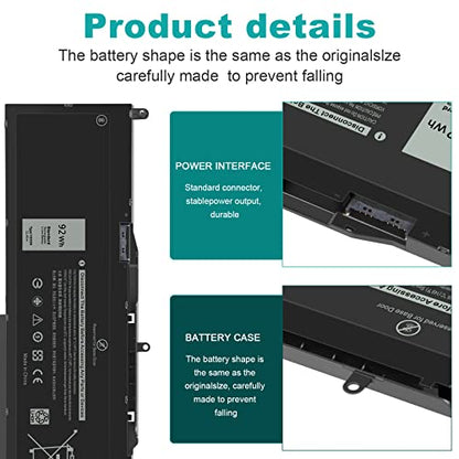 ASUNCELL VG93N 92Wh 6-Cell Laptop Battery Compatible with Dell Precision 15 3520 3530 M3520 M3530 Latitude 5580 5590 5591 E5580 E5590 E5591 Series 0VG93N WFWKK 0WFWKK 11.4V 7666mAh - size: VG93N 12.60 × 6.50 × 0.94 in