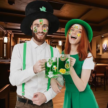 XZENTIRA 105 PCS St Patricks Day Stickers, Vinyl Waterproof Shamrock Stickers Irish Day Decals, St Patricks Day Decorations Party Supplies, Spring Stickers for Water Bottle Laptop Gift Crafts Windows - style: St. Patricks Day