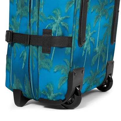 EASTPAK Tranverz M – 78L Medium Soft Sided Checked Luggage, Dual Compartments, TSA Lock, Compression Straps & Smooth Inline Wheels, Brize Tree Navy - color: Brize Tree Navy, size: 78 Liter Checked Bag