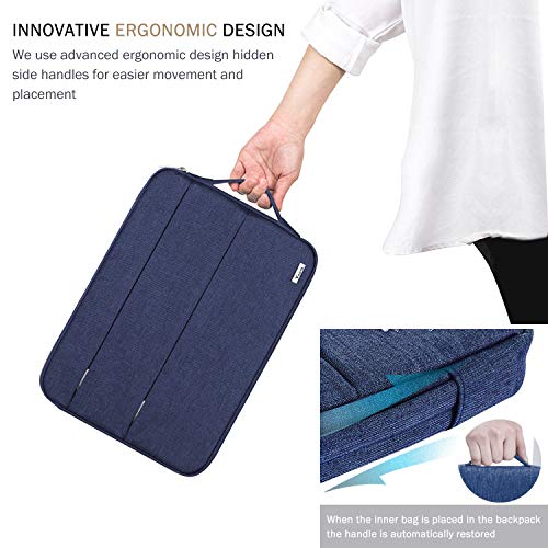 Voova 15.6 16 Inch Laptop Sleeve Case Compatible with MacBook Pro 16 M1/M2/M3/M4 Max 2019-2025, 15.6-16” Hp Lenovo Acer Asus, Waterproof Slim Computer Bag Cover with Handle, Blue - color: Blue, size: 15.6-16 Inch