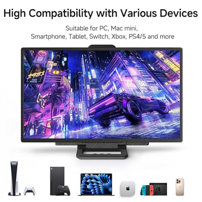 Large Portable Monitor 24 inch - 1080P FHD 100Hz Travel Monitor, 125% sRGB IPS Laptop Screen Extender, VESA Compatible, Height Adjustable Detachable Stand with USB-C HDMI for Work Gaming Office Home - size: 24 inch FHD