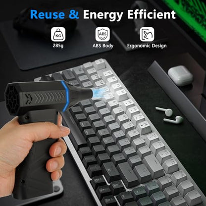 Compressed air dust Collector, 130000RPM Electric air dust Collector, USB Rechargeable Hair Dryer, Used for Cleaning Computer Keyboards and Electric Equipment, can Replace Compressed air Tanks