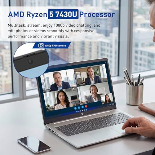 HP 17.3” FHD IPS LED Anti-Glare 300 nits Laptop, AMD Ryzen 5 7430U 6-core CPU, 8GB RAM, 512GB Storage, Webcam w/Shutter, Microsoft Copilot Key, Wi-Fi 6, BT 5.4, Win11H, w/Laptop Cooler, 17-cp3000 - size: 8GB RAM | 512GB SSD