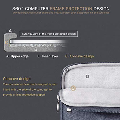 Voova 15.6-16 Inch Laptop Sleeve, Laptop Case, MacBook Case, Gray | Slim splash-proof 16-inch laptop sleeve compatible with MacBook Pro M1-M4 Max, HP, Lenovo, Acer and Asus for daily use - color: Grey, size: 15.6-16 Inch