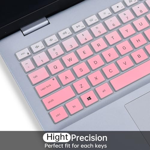 Keyboard Cover Skin for 2025 Dell 16 Plus Laptop DB16250, Dell 16 Plus 2-in-1 Laptops DB16255 DB06250, Dell Inspiron 16 5640 5645, Dell 16 Laptop DC16250 DC16251 Keyboard Protector Skin, Ombre Pink - color: Ombre Pink
