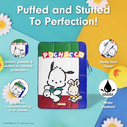Sonix x Sanrio | Puffy Laptop Sleeve | 15-16 Inch, Quilted Pillow Puffer Laptop Carrying Case, Computer Sleeve | Classic Pochacco - color: Classic Pochacco