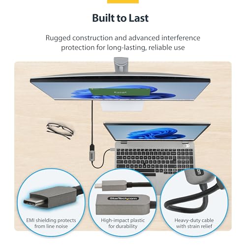 StarTech USB-C to HDMI 2.0 Adapter, 4K 60Hz, HDR10 (USBC-HDMI-CDP2HD4K60) | USB4 and Thunderbolt Compatible, MacBook Pro/Air, iPad Pro, Pixelbook, Dell XPS, TB5 and USB4, EMI-shielded connector - style: 4K60