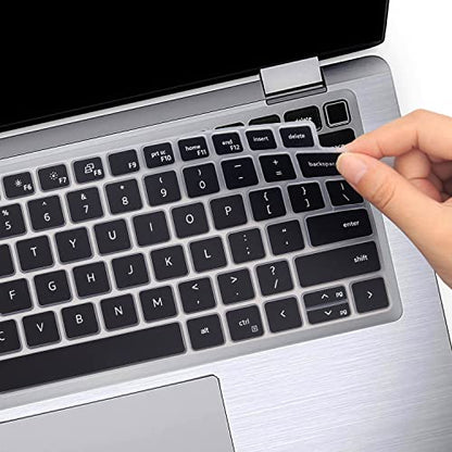 Keyboard Cover Skin for Dell Latitude 3440 3450 5450 5440 5430 5431 5420 14", Latitude 14" 7450 7440 7430 7420 7410 9420 9430, Latitude 16" 7650 7640, Latitude 9520 9510 7520 15.6" 2025-2022 -Bk - color: Black