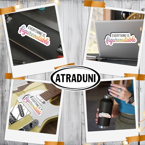 (3Pcs) Everything is Figureoutable Sticker Funny Sarcastic in Vinyl Die-Cut Waterproof Stickers for Laptop Water Bottle Phone Case Tumbler Kindle Hard Hat Quote Decal Gifts Size 1.5"x 3" - color: Everything is Figureoutable