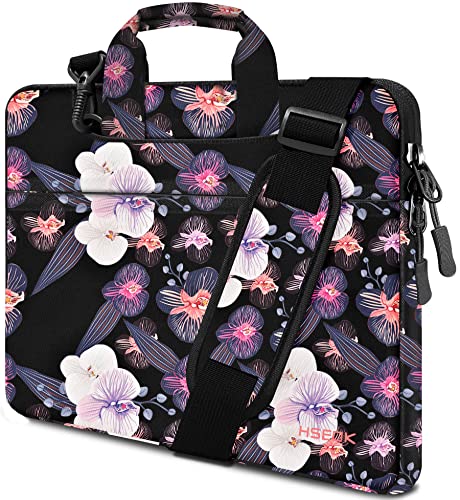Hseok Laptop Shoulder Bag 13 13.3 14 Inch Case Compatible with MacBook Pro/Neo 14" M5/M4/M3/M2/M1,Mac Air/pro/Neo 13" and Most 13 13.3 14 Notebooks,Spill-Resistant Briefcase,Jellyfish Flower - color: Jellyfish Flower, size: 13-13.5 inch