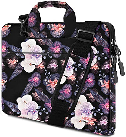 Hseok Laptop Shoulder Bag 13 13.3 14 Inch Case Compatible with MacBook Pro/Neo 14" M5/M4/M3/M2/M1,Mac Air/pro/Neo 13" and Most 13 13.3 14 Notebooks,Spill-Resistant Briefcase,Jellyfish Flower - color: Jellyfish Flower, size: 13-13.5 inch