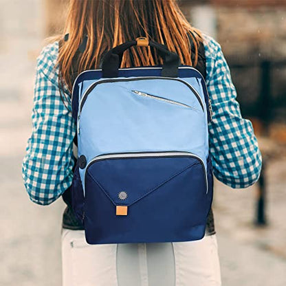 Hap Tim Laptop Backpack 15.6/14/13.3 Inch Laptop Bag Travel Backpack for Women/Men Waterproof Computer Bag Large Capacity Bookbag for College/Travel/Business (7651EU), Blue - color: Blue