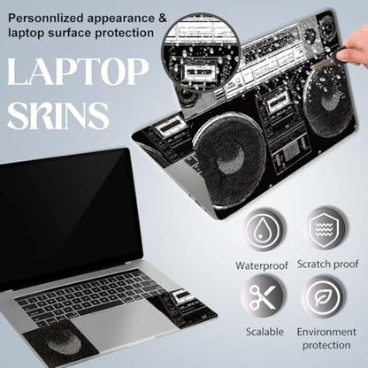 SUPERDANT Laptop Skin Sticker Vintage Radio Laptop Decals Personalized Universal Notebook Computer Wrap Vinyl Skin Stickers Cover Art Decal Removable 12-15.6 Inch Waterproof Scratch-Resistant Gifts - style: Radio