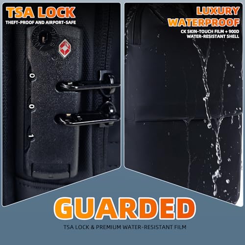 Vacuum Rolling Backpack, 60L Expandable Carry-On with Pump, TSA Lock & USB Port, Water-Resistant Travel Bag with 19" Laptop Compartment for Commute, Outdoor & Family Trips, Men Women