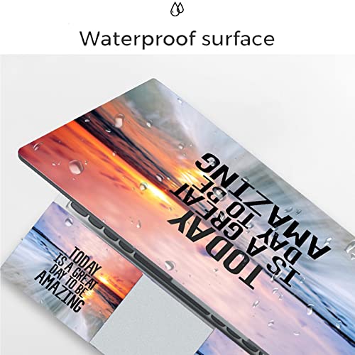 Laptop Skin Sticker,13.3 14 15 15.4 15.6 inch Laptop Skins,Universal Vinyl Decal,Dustproof Scratch Resistant Reusable Cover Protector with Free 2 Wrist Pads (Orange and Gray) - color: orange and gray
