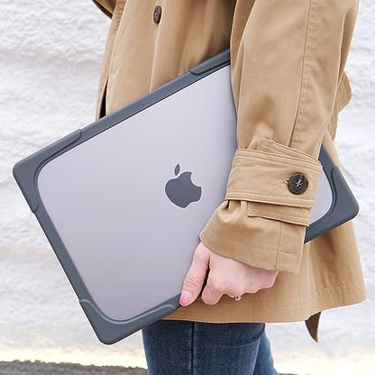 MEEgoodo Case for MacBook Air 15 inch 2026 2025 2024 2023, Case Fit Model (A3448/A3241/A3114/A2941) with M5/M4/M3/M2 Chip, Laptop Hard Shell with Heavy Duty Rugged Shockproof, Grey - color: Grey