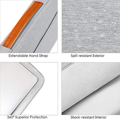 Lacdo 360° Protective 14 Inch Laptop Sleeve Case for HP Lenovo Dell ASUS Acer Chromebook 14 / HP Stream 14 / Dell Inspiron 14 / Lenovo IdeaPad 14 / Acer Spin 3 / ASUS ZenBook 14 Computer Bag, Gray - color: Gray, size: 14 Inch