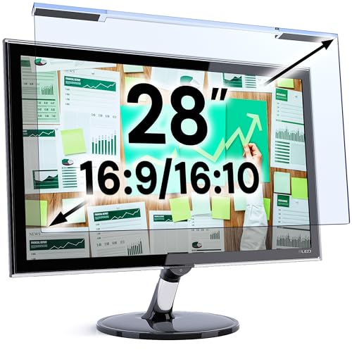 Blue Light Screen Protector for 28 Inch Computer Monitor and Laptop – Anti-UV Blue Light Blocking Film for Desktop PC, Eye Protection Filter, 24.9" x 15.5", 1 Pack - color: Blue Screen for Monitor, size: [1 Pack] Acrylic 28" DIAGONAL (16:9/16:10)