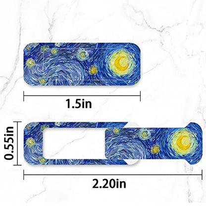Webcam Cover, 3 Pieces, Laptop Camera Cover, Privacy Shielding Capacity is Twice as Big as The Traditional, Suitable for Computer Mobile Phones, laptops, Tablets and so on (Blue Pattern) - color: Blue pattern
