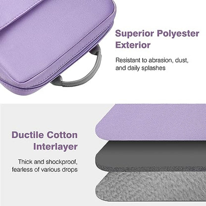 Dadanism 9-11 Inch Tablet Sleeve Bag Carrying Case with Shoulder Strap | Fits iPad (A16) 11", iPad 10th Gen 10.9", iPad Air M4/Pro M5 11", iPad 9/8/7th 10.2", Galaxy Tab A11+ Plus 11", Grey Purple - color: Grey Purple, size: 9-11 Inch