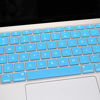 Se7enline for MacBook Pro 13/16 inch Keyboard Cover 2019-2026,Gold | Silicone Waterproof Dustproof Durable Washable Laptop Accessories US Layout 2023 2022 2021 2020 2019 2018,Aqua Blue - color: Aqua Blue