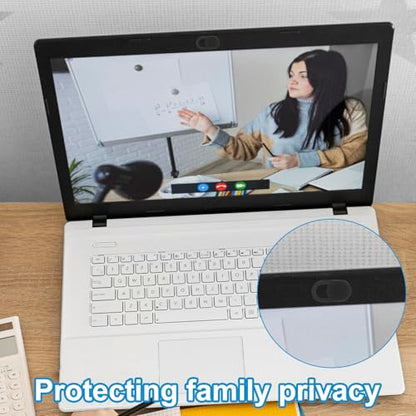 100pcs Laptop Camera Covers, Black Ultra-Thin Front Webcam Privacy Phone Camera Cover Slide Webcam Protects Your Privacy & Security for Laptop Desktop Cell Phone Tablet Accessories