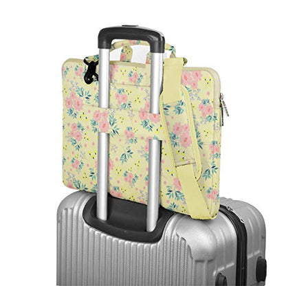 Hseok Laptop Shoulder Bag 13 13.3 14 Inch Case Compatible with MacBook Pro/Neo 14" M5/M4/M3/M2/M1,Mac Air/pro/Neo 13" and Most 13 13.3 14 Notebooks,Spill-Resistant Briefcase,Daisy Beige - color: Daisy Beige, size: 13-13.5 inch