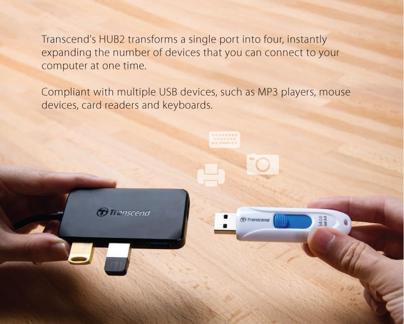 Transcend Information SuperSpeed USB 3.0 4-Port Hub (TS-HUB2K) - style: Type-A (4 x USB3.0)