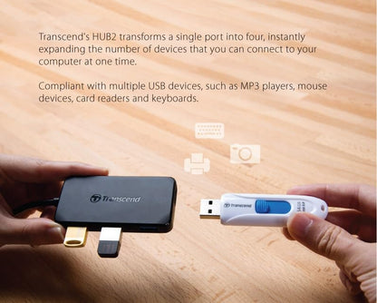 Transcend Information SuperSpeed USB 3.0 4-Port Hub (TS-HUB2K) - style: Type-A (4 x USB3.0)