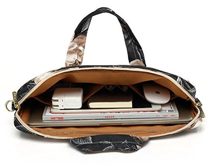 DACHEE Laptop Shoulder Bag for 15 Inch/15.6 Inch Macbook Pro - color: Beige Rose Shoulder