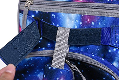 Tilami Rolling Backpack 18 inch Boys and Girls Laptop Backpack - color: Galaxy