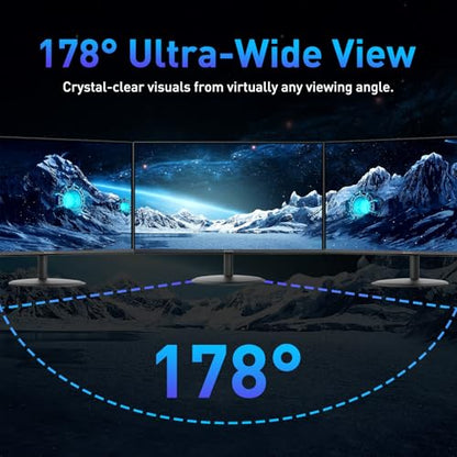 SANSUI 22 Inch 120Hz Monitor, FHD Computer Monitor 4000:1 Contrast Ratio with Adaptive Sync, HDR 100% sRGB, HDMI x 2, VESA Mount, Eye Care for Home/Office (ES-22X3AH, One HDMI Cable Included). - size: 22