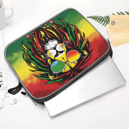 Fashion Laptop Sleeve, Women Men Large Pocket Computer Carrying Cover, Shockproof Laptop Case for Travel, Commuting, Cool Rasta Flag Reggae Lion, 13inch - color: Style(963), size: 13inch