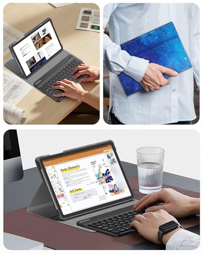 FINTIE Keyboard Case for Samsung Galaxy Tab A11 Plus/A9 Plus 11'', Starry | 3 Viewing Angles, Detachable Bluetooth Keyboard, Rechargeable Battery, Dual Protection, Work Study Travel Use - color: starry