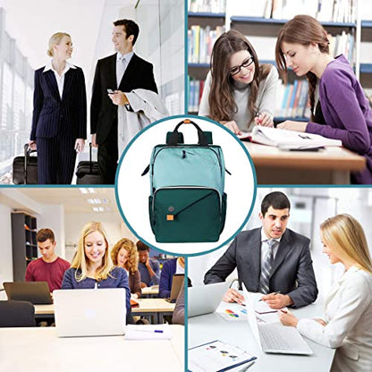 Hap Tim Laptop Backpack 15.6/14/13.3 Inch Laptop Bag Travel Backpack for Women/Men Waterproof School Computer Bag Large Capacity Bookbag for College/Travel/Business (7651EU), Green - color: Green