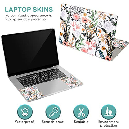 DINKY Laptop Skin Sticker Decal, 12" 13" 13.3" 14" 15" 15.4" 15.6 inch Laptop Universal Reusable Vinyl Skin Stickers Cover Art Decal Notebook PC Personalized Protector (Beautiful Floral) - color: Beautiful Floral