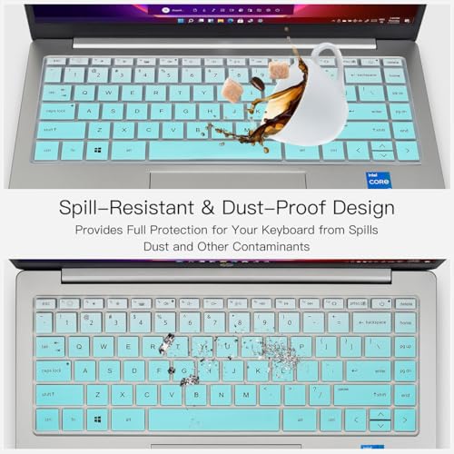 Keyboard Cover for 2023 14" HP Envy 2-in-1 14t-es000 14-es0013dx 14-es0033dx, HP 14" Laptop 14-ep 14-em 14t-ep000 14z-em000 14-ep000 14-ep0097nr 14-ep0145cl 14-em0047nr Keyboard Protector Skin - color: Ombre Mint