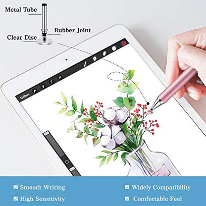 Mixoo Retractable Stylus Pen for Touchscreen Switch 2, High Sensitivity Universal Stylus Pen for iPad iPhone Android Tablet Apple Kindle Chromebook Galaxy All Touch Screens (Rose Gold) - color: Rose Gold