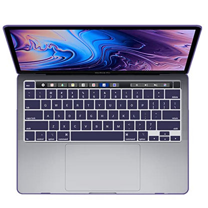 IBENZER Compatible with MacBook Pro 13 Inch Case M2 M1 2026 2025 2024 2023 2022 A2338 A2289 A2251 A2159 A1989 A1706 A1708, Hard Shell Case & Keyboard Cover for Mac Pro 13, Crystal Purple,T13CYPU+1 - color: Crystal Purple