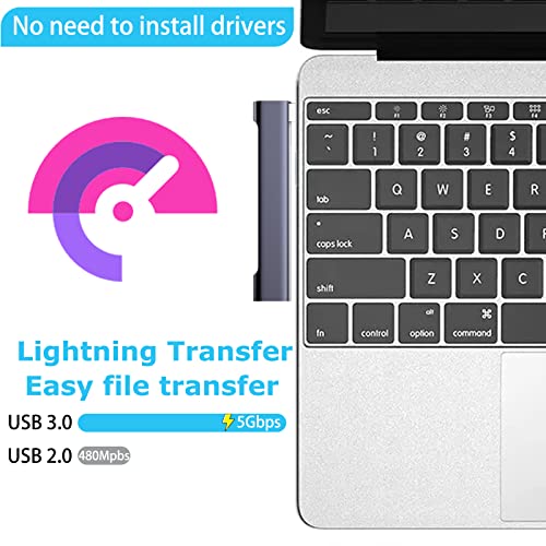 USB Hub for Laptop, USB 3.0 Hub 4-Port, 5Gbps USB Splitter for Laptop, Windows, MacBook, PC, Flash Drives, HDD, Printer, Keyboard, Mouse (Left-Side USB Hub) - color: Grey left model