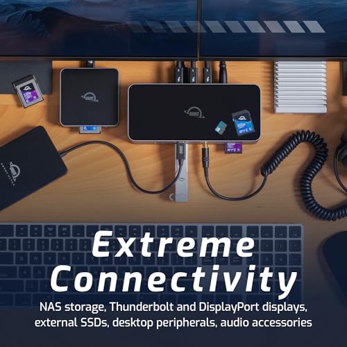 OWC Thunderbolt 5 Dock 11-Port Connectivity Solution | 4x Thunderbolt 5 80/120Gb/s - 140W PD - 2x USB-A (10Gb/s) - USB-A (5Gb/s) - 2.5GbE - SD & microSD reader - Audio in/out - size: DOCK, style: Thunderbolt 5