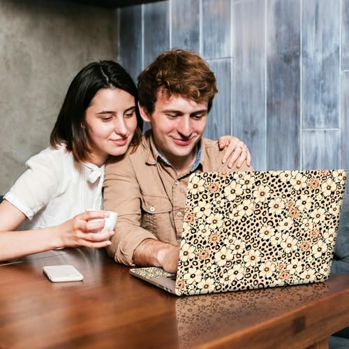 Universal Laptop Skin Sticker Decal, Compatible with MacBook HP Dell Lenovo 12"-15.6", Reusable Vinyl Notebook Cover 3PCS Set, High-Recognition Film-Leopard Print Florals - color: Leopard Print Florals